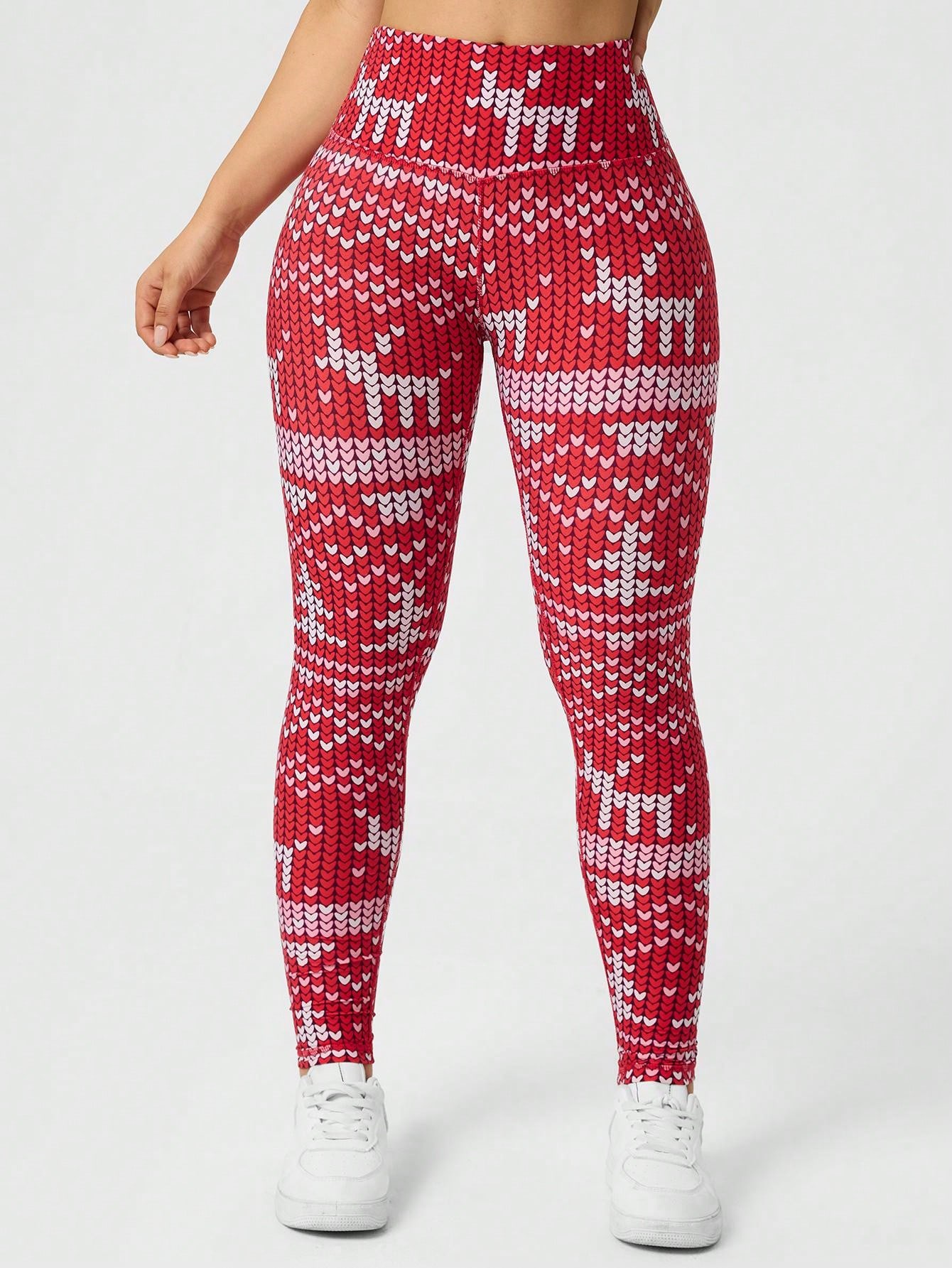 Womens Christmas Printed Leggi - Yoga Fitness Holiday ulasan dan harga