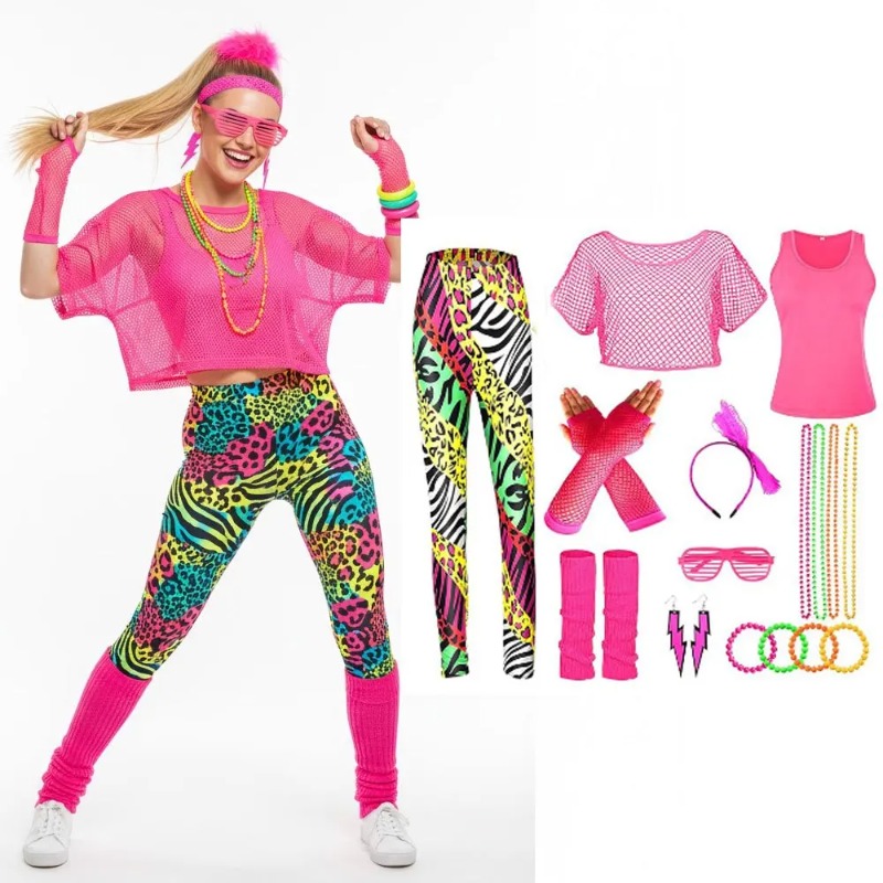 1980s Retro Dance Party Wear B - Yoga Fitness Holiday ulasan dan harga